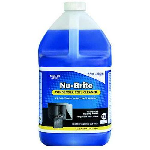 Nu-Calgon Condenser Cleaner, Liquid, 1 gal, Blue