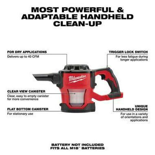 Milwaukee M18 Compact Vacuum (Bare Tool)