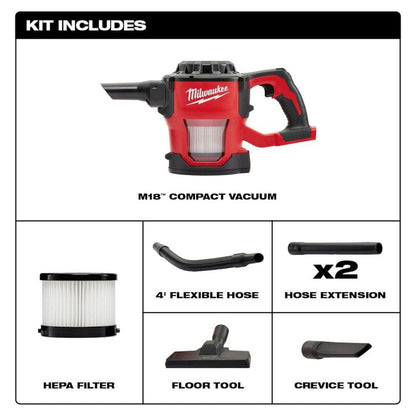 Milwaukee M18 Compact Vacuum (Bare Tool)